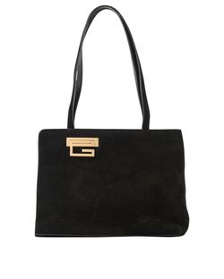Vintage Shoulder Bag, Leather, Black, 0344